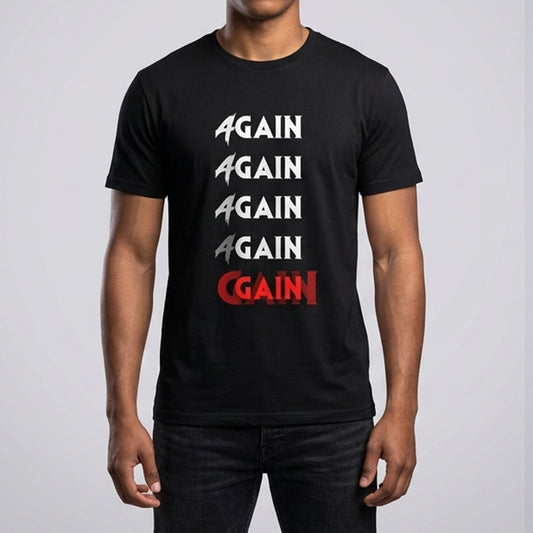 The "Gain" Hard-Style Graphic Black T shirt